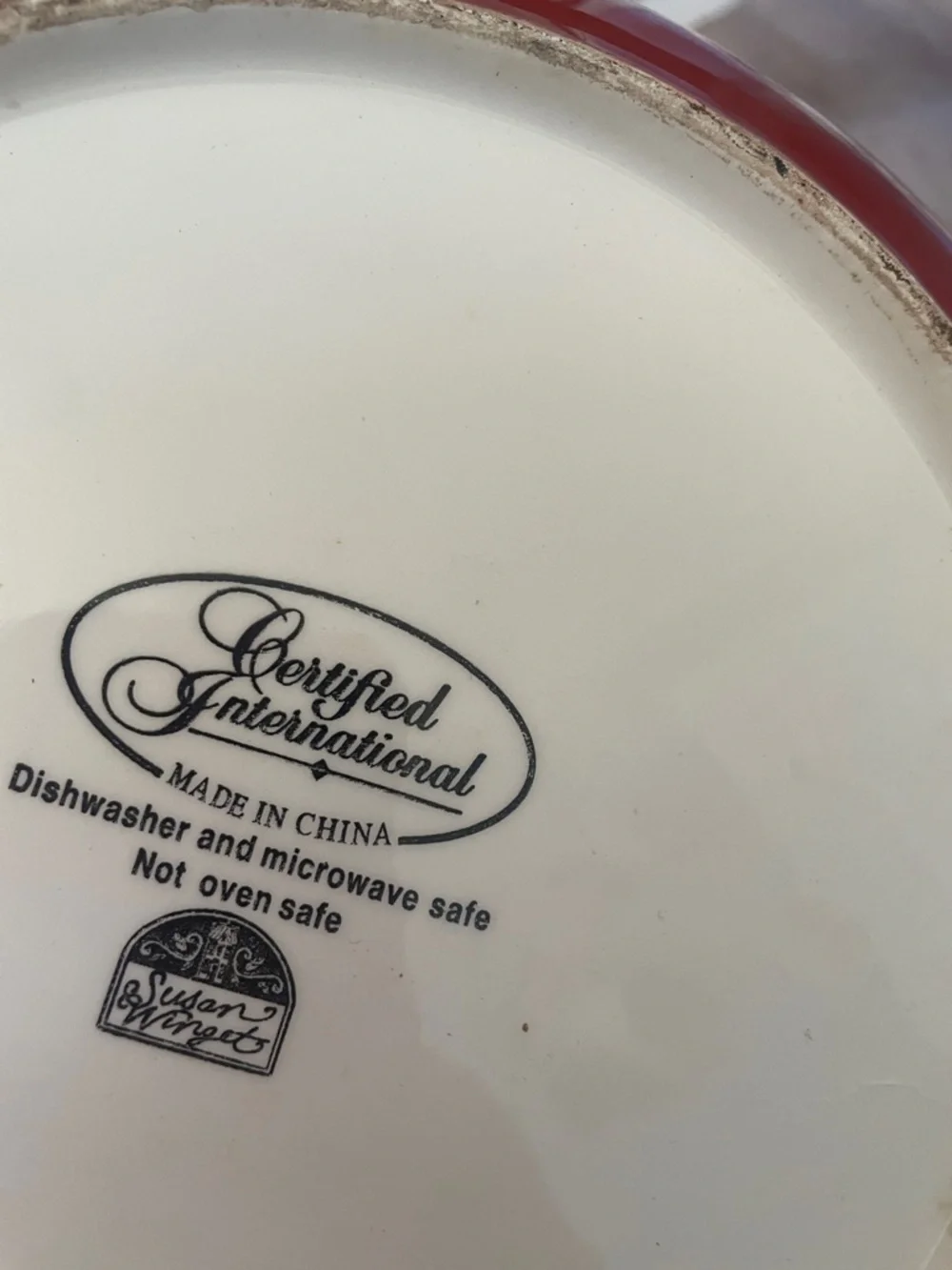 Hand-Painted Rooster certified le rooster pasta bowl
